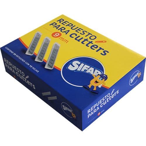 Repuesto Cutter 9 mm Sifap x Un
