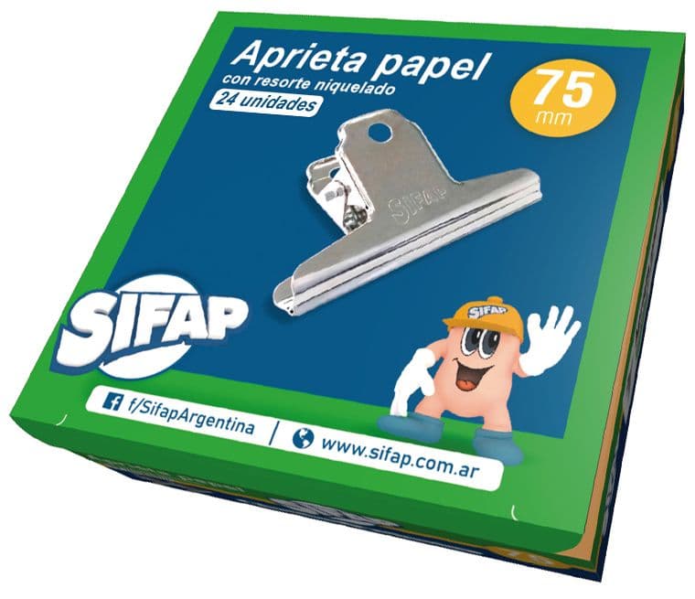 Broche Sifap 75 mm aprieta papel - Manito