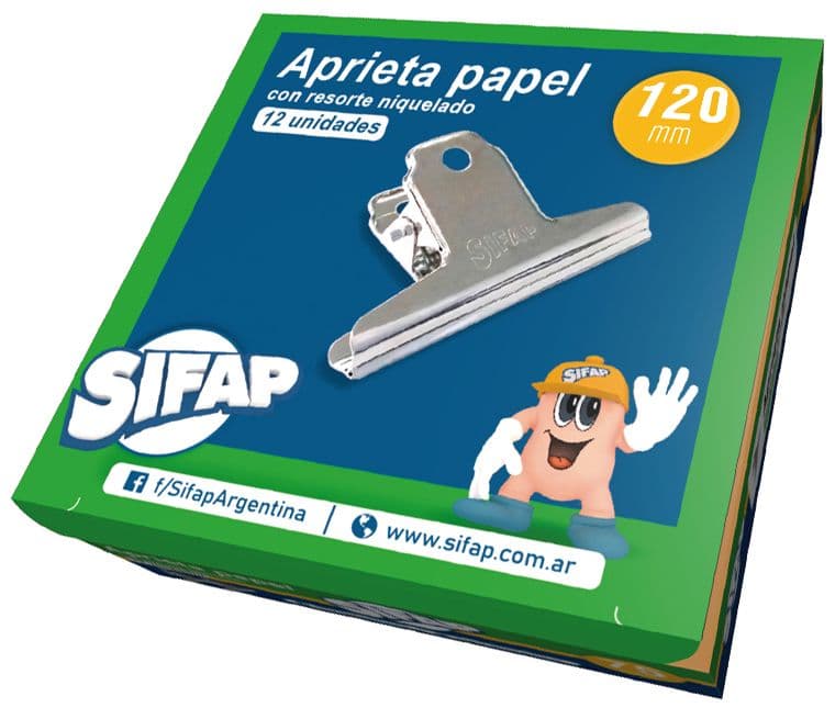 Broche Sifap 120 mm aprieta papel - Manito