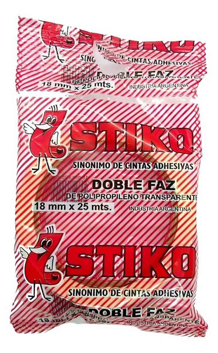Cinta adhesiva Stiko Doble Faz 18 mm x 25 mt