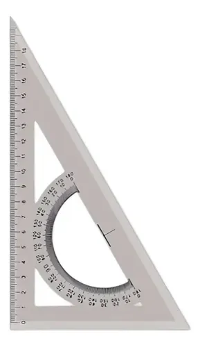 Escuadra con transportador 20 cm x 60°