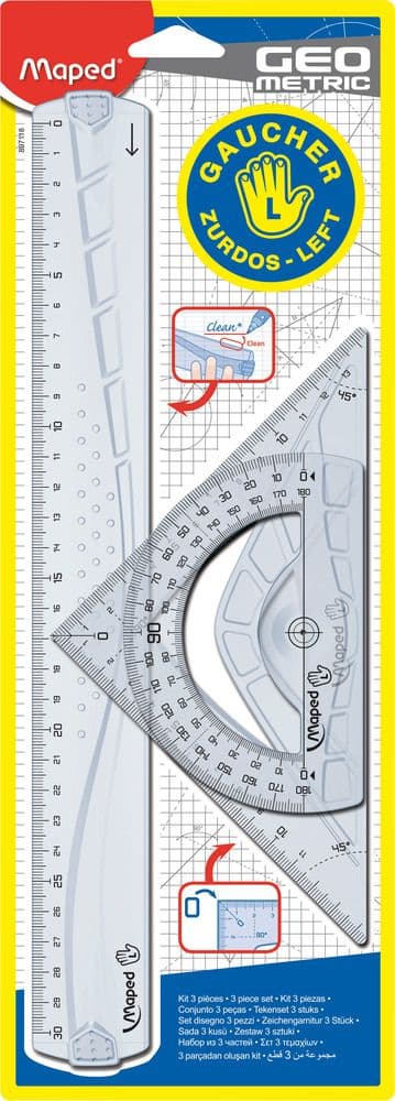 Set de geomet 3 Piezas Zurdo Maped Un