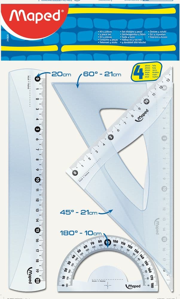 Set de geomet 4 Piezas Maped 20 cm