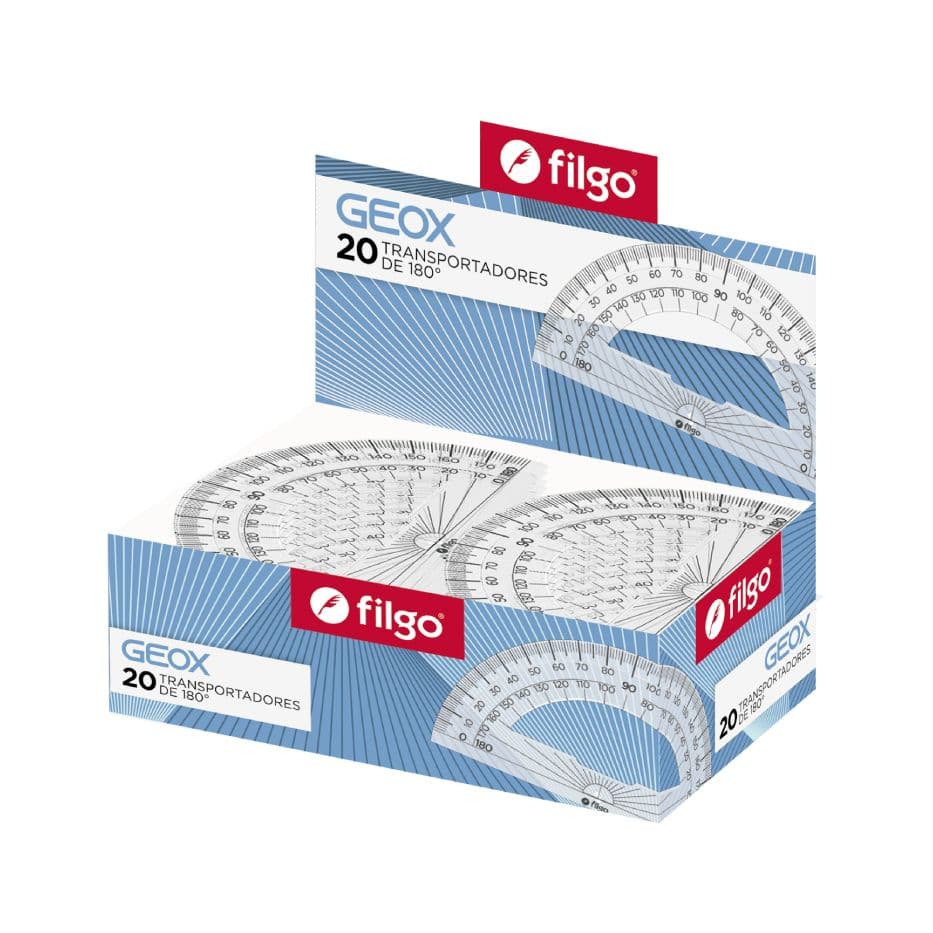 Transportador Filgo Geox 180° 10 cm x Un