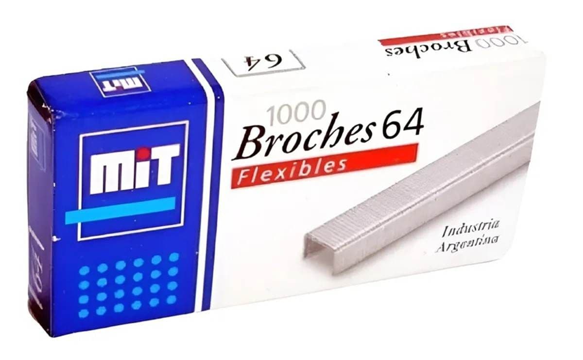 Broches p/ abrochadora N° 64 Mit caja x 1000
