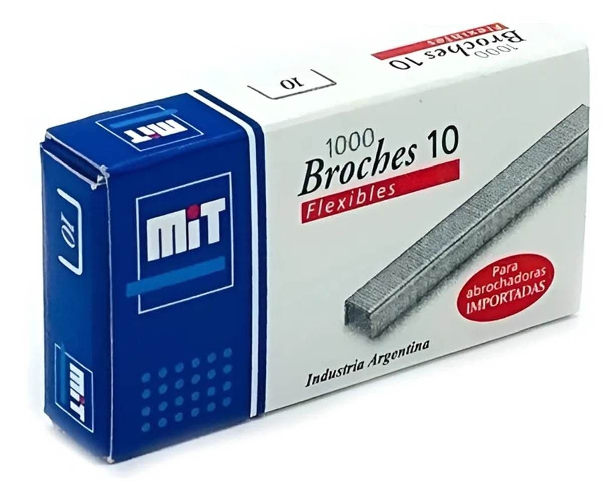 Broches p/ abrochadora N° 10 Mit caja x 1000