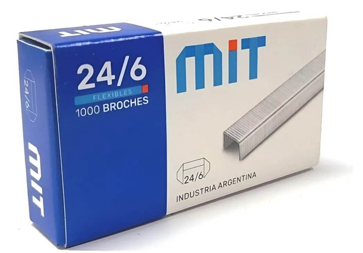 Broches p/ abrochadora N° 24/6 Mit caja x 1000