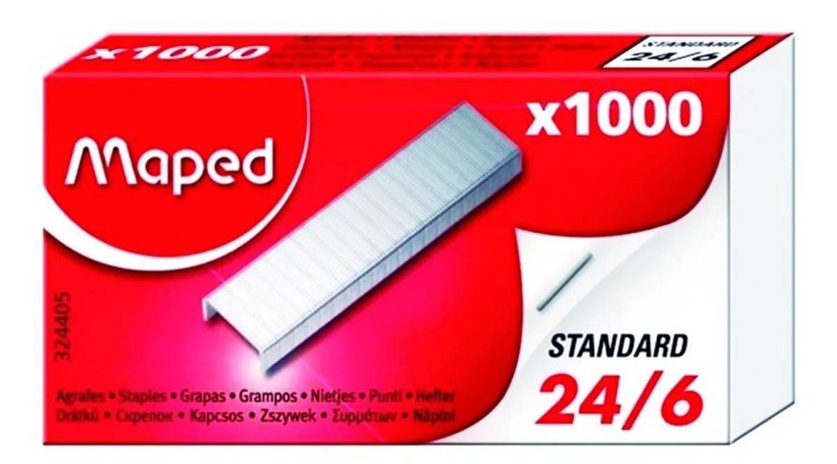 Broches p/ abrochadora N° 24/6 Maped caja x 1000