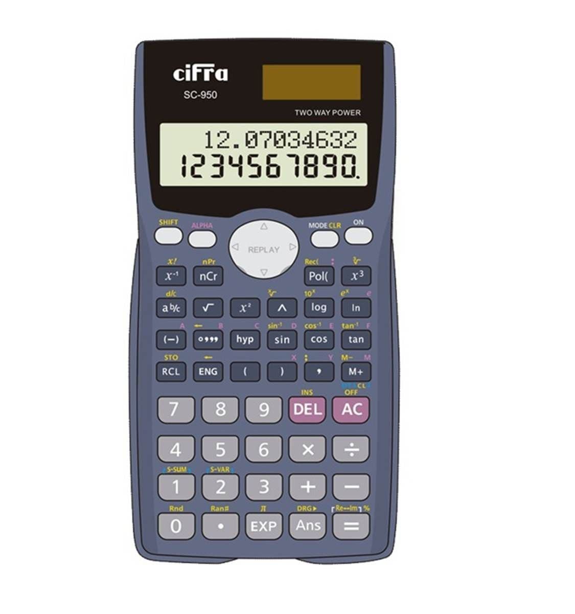 Calculadora cientifica Cifra SC-950 incluye ecuaciones Un