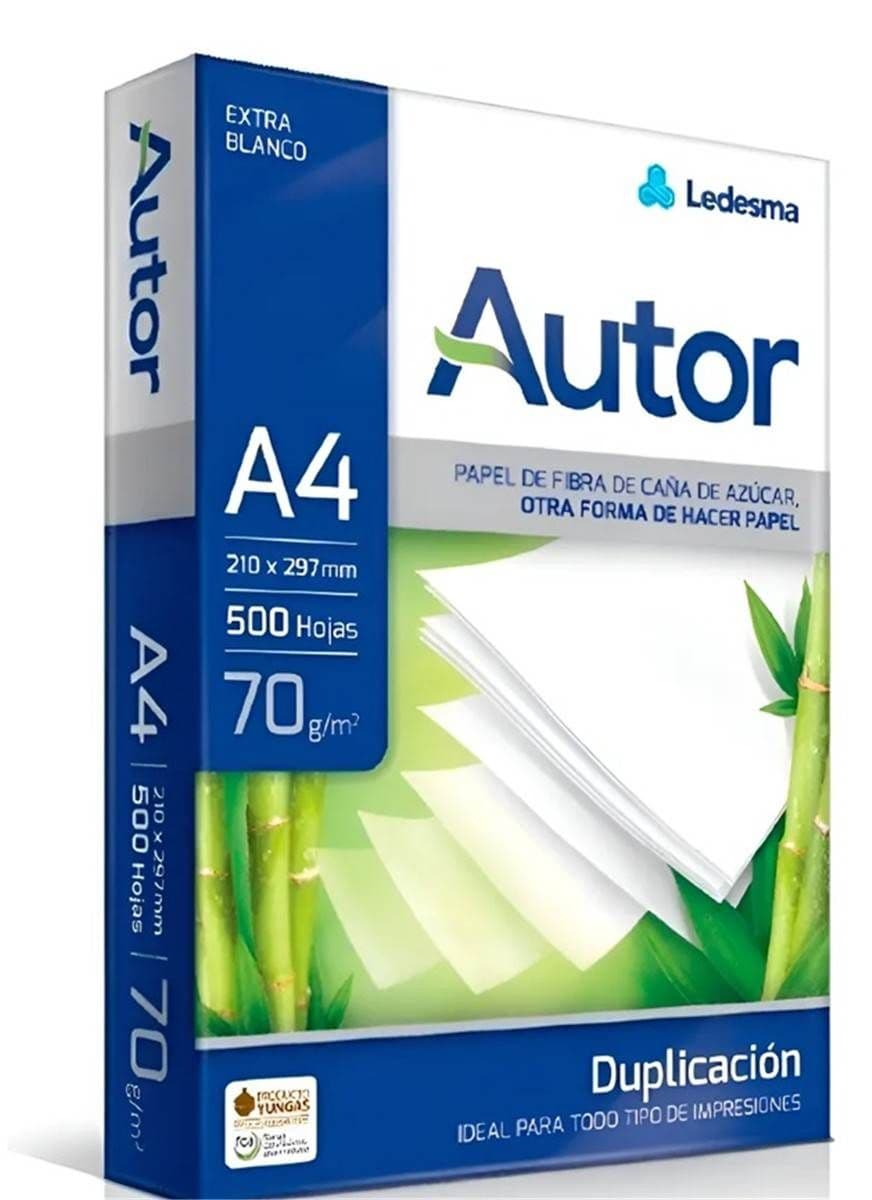 Resma A4 70 gr Autor 500 hs