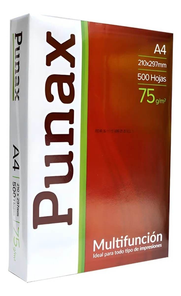 Resma A4 75gr Punax 500 hs